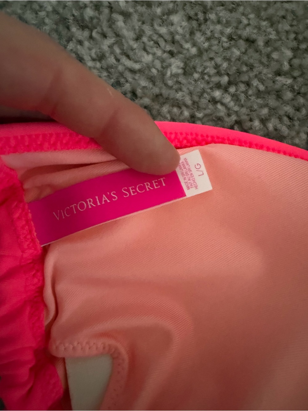 Victoria's Secret Neon Pink Triangle Bikini Top - Picture 3 of 3